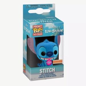 Stitch Seated Flocked Exclusive Funko Keychain New